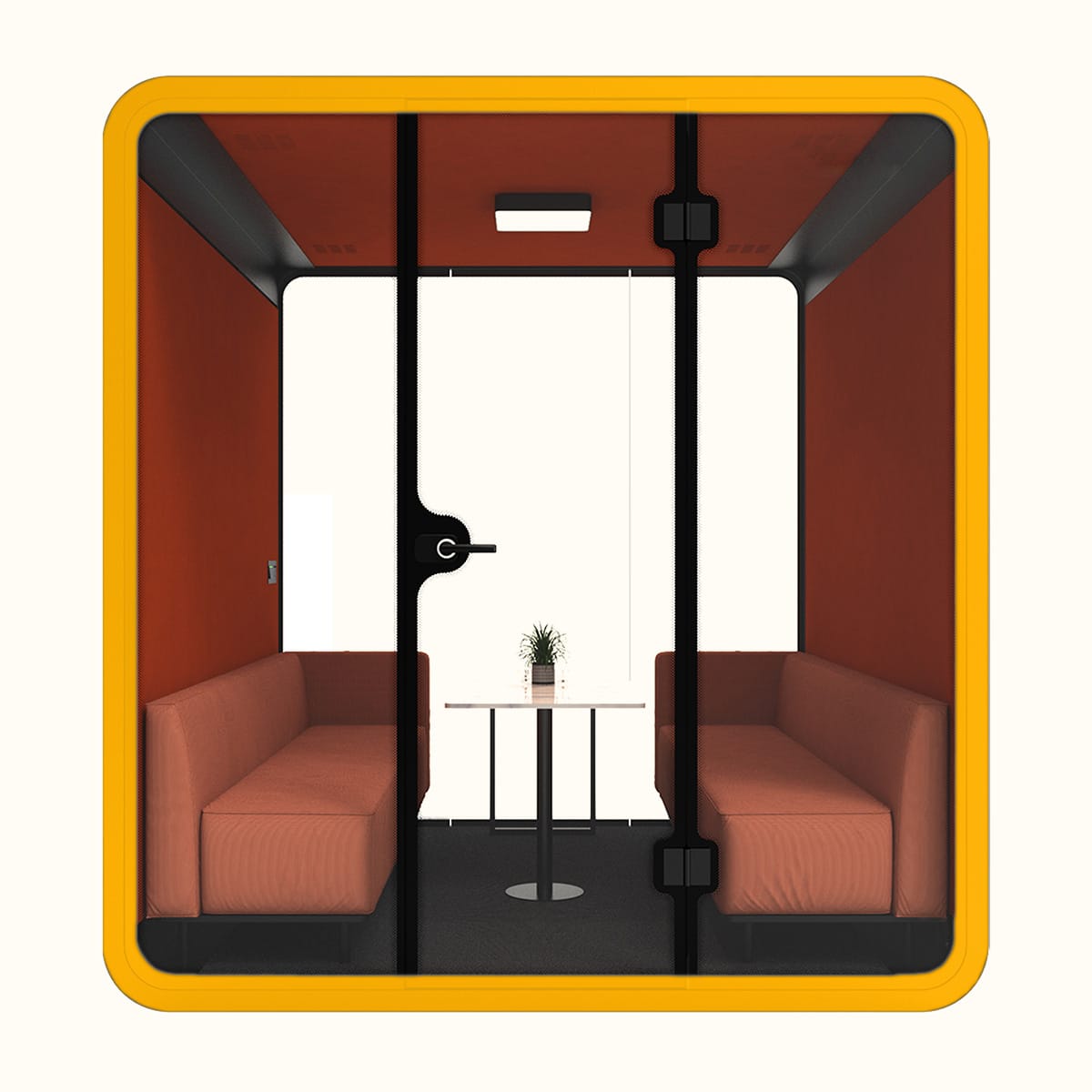 Ergoworks Meeting Pod Orange Soundproof Acoustic Office Pod (6 to 8 pax) Ergoworks