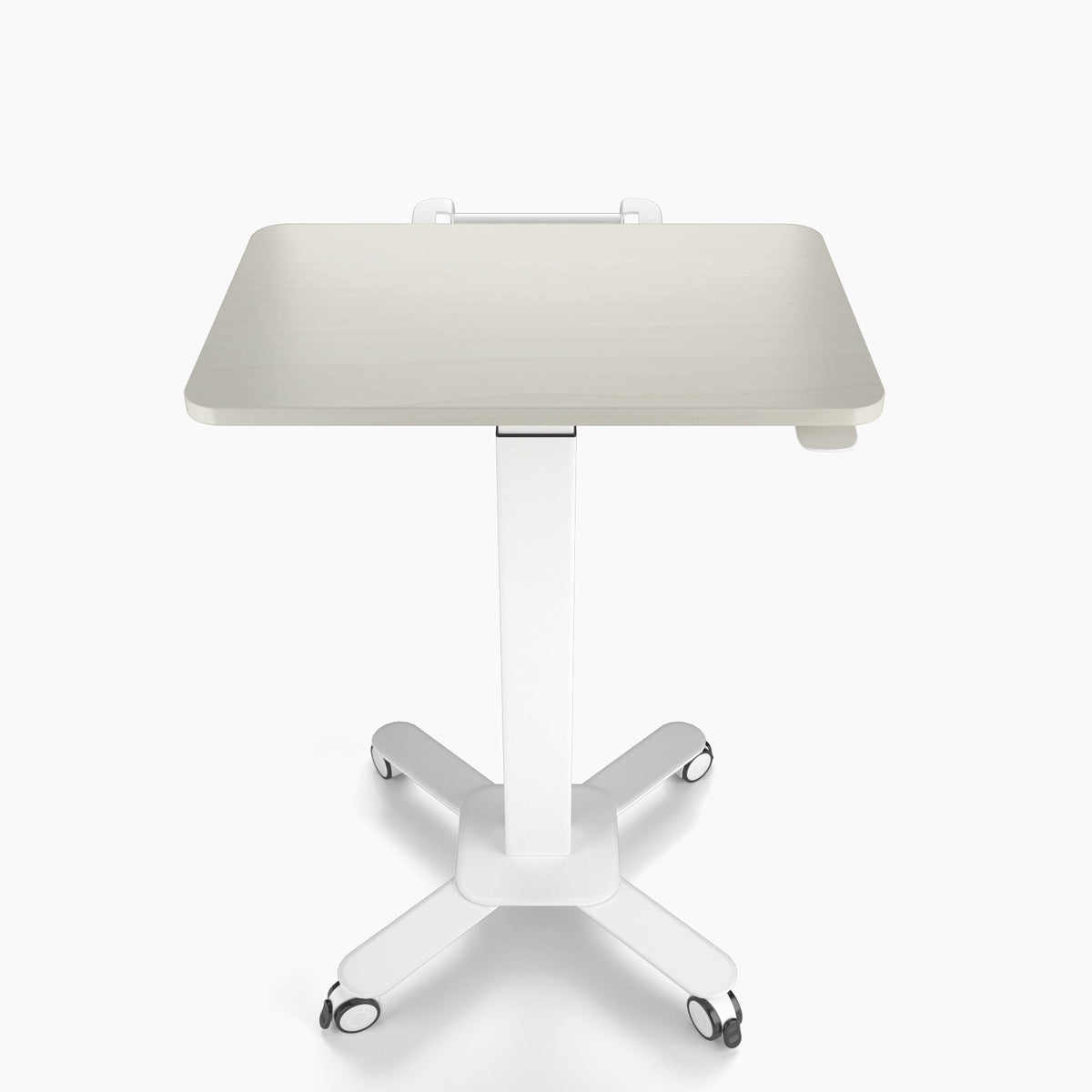 Ergoworks Ivory Maple (WL374) Mobile Single Pole Pneumatic Height Adjustable Desk Ergoworks