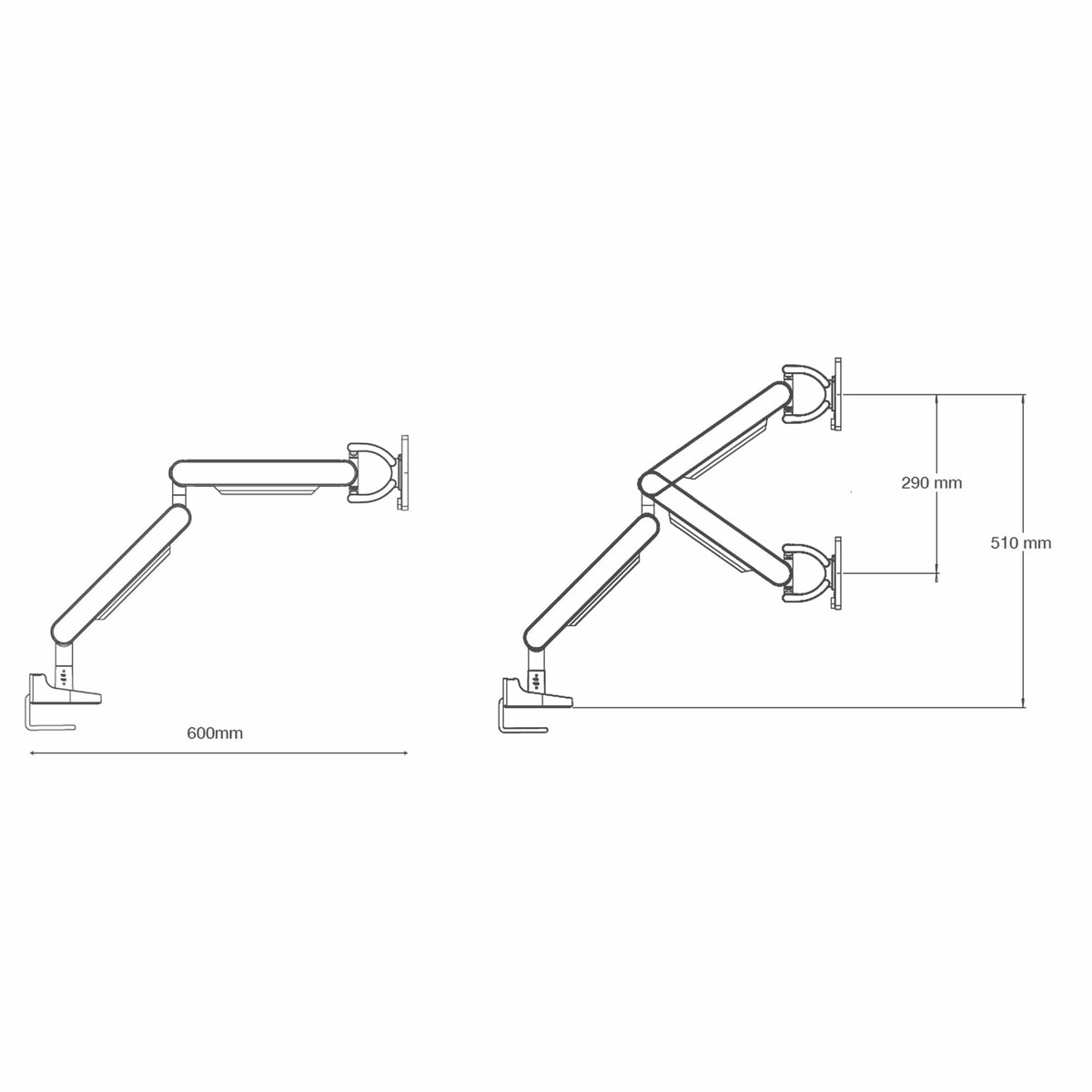 Zgo Monitor Arm Premium Dual Desk Mount Vesa Monitor Arm Ergoworks