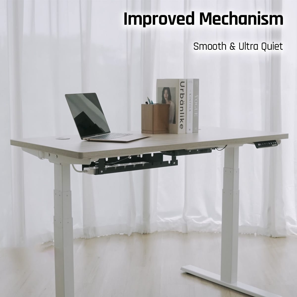 Ergoworks Meeting Room Electric Desk Majestic Standing Desk, MFC Tabletop Ergoworks