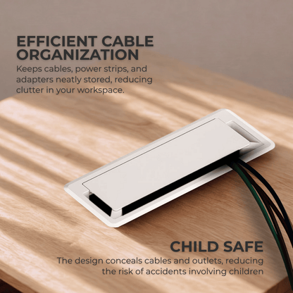 Ergoworks Under-Desk Accessories Cable Management Flip Cover Box Ergoworks