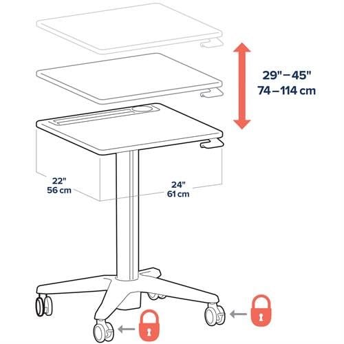 ERGOTRON LearnFit Sit-Stand Desk, Short Ergoworks