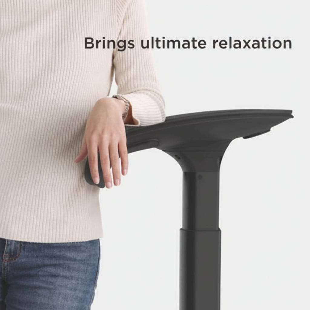 LEANRITE Desk Chair Black LeanX Ergo Standing Chair Ergoworks