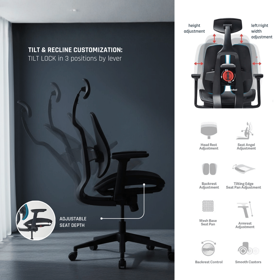 DUOREST Office Chairs D2 Dual Comfort Chair D2-200M Ergoworks
