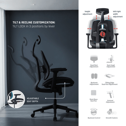 DUOREST Office Chairs D2 Dual Comfort Chair D2-200M Ergoworks