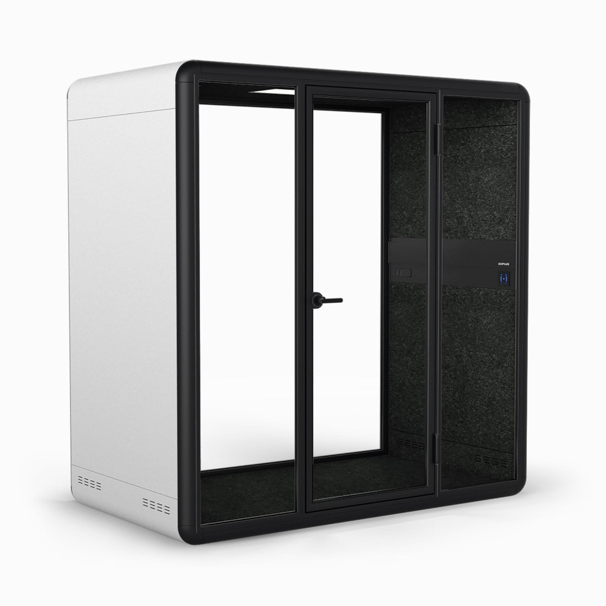 KOPLUS Meeting Pod KP2212DO-BK-WH-DG (BLACK/WHITE/DARK GREY) Soundproof KOLO DUO Meeting Pod With UV-C Lamp Ergoworks