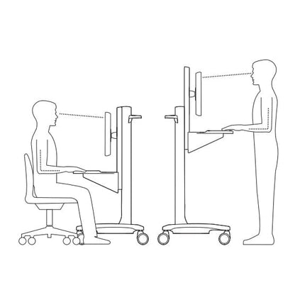ERGOTRON WorkFit-C, Single LD Sit-Stand Workstation Ergoworks