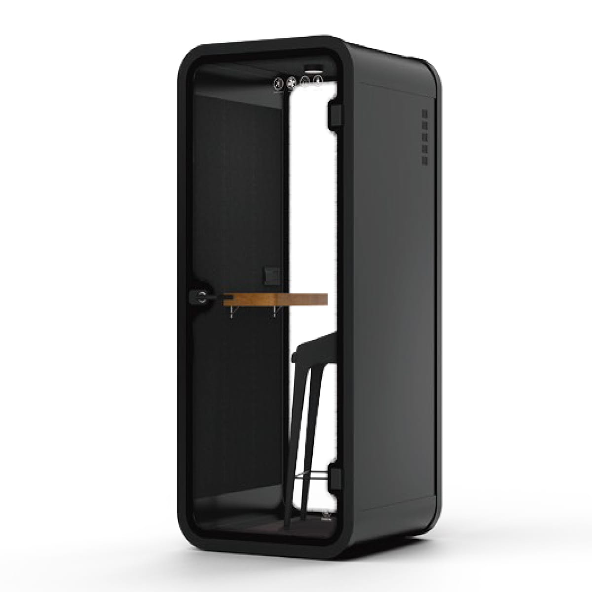 Ergoworks Meeting Pod Black Soundproof Acoustic Work Phone Booth Single Pod Ergoworks