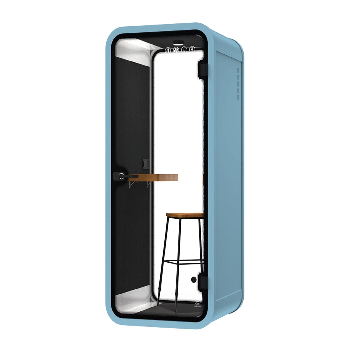 Ergoworks Meeting Pod Blue Soundproof Acoustic Work Phone Booth Single Pod Ergoworks