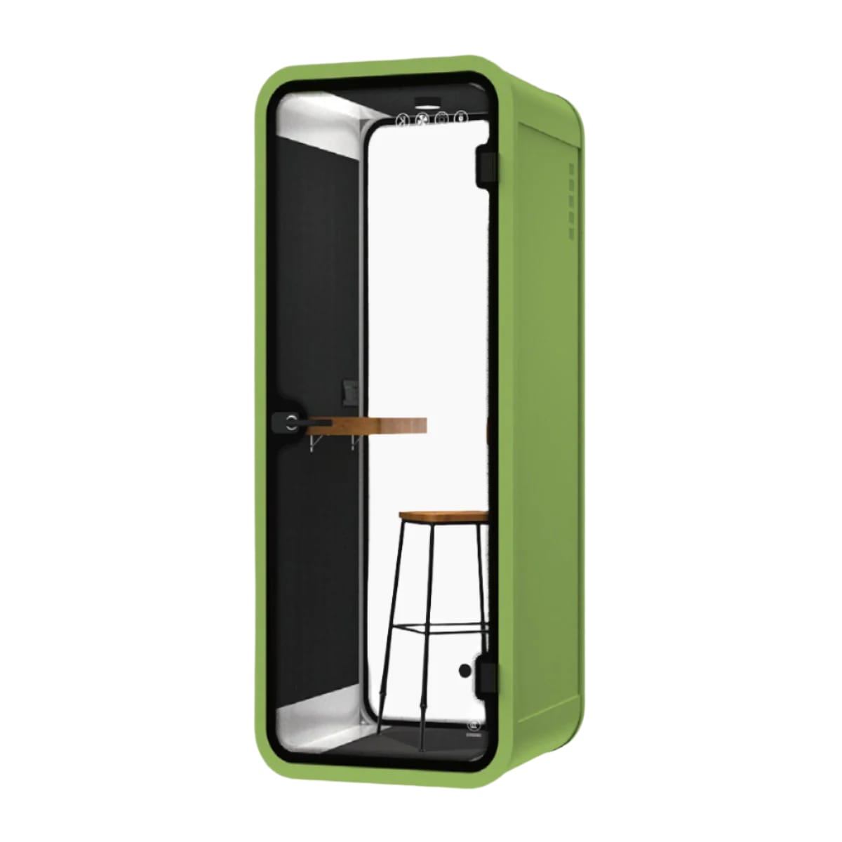 Ergoworks Meeting Pod Green Soundproof Acoustic Work Phone Booth Single Pod Ergoworks