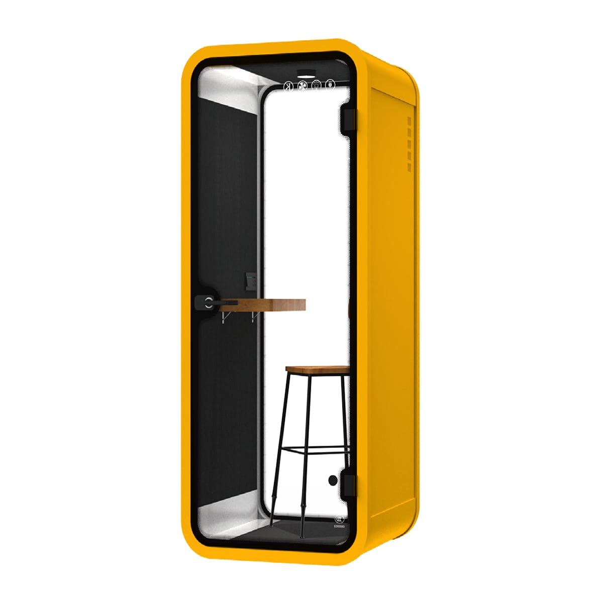 Ergoworks Meeting Pod Orange Soundproof Acoustic Work Phone Booth Single Pod Ergoworks