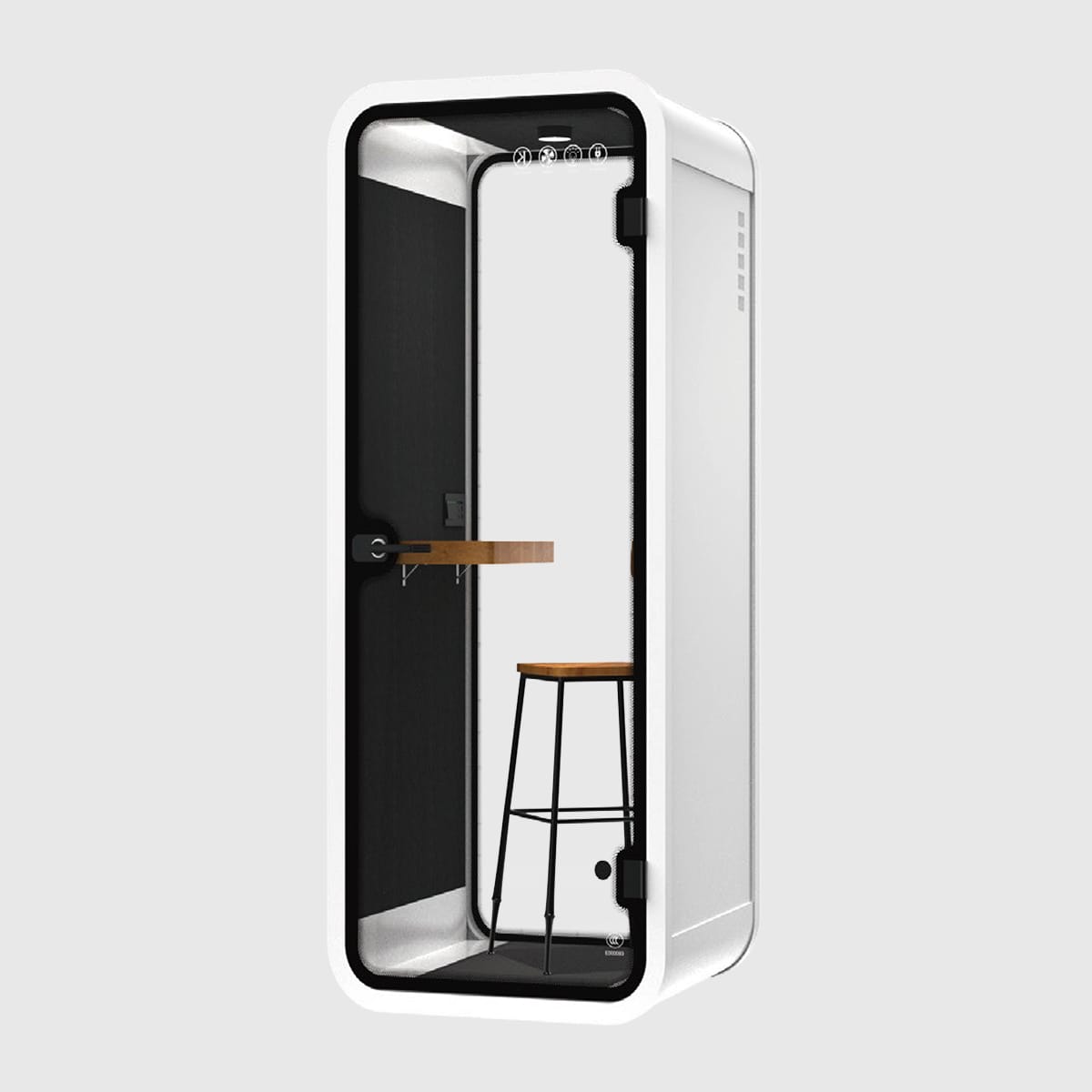 Ergoworks Meeting Pod White Soundproof Acoustic Work Phone Booth Single Pod Ergoworks