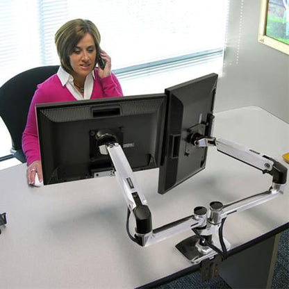 ERGOTRON Monitor Arm LX Dual Side-by-Side Monitor Arm (polished aluminum) Ergoworks