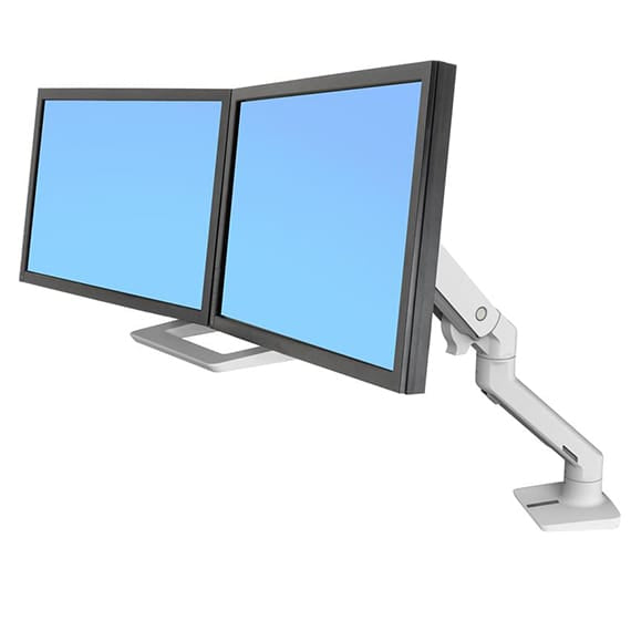 ERGOTRON Monitor Arm HX Desk Mount Dual Monitor Arm (white) Ergoworks