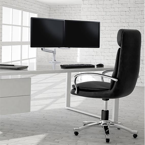 ERGOTRON Monitor Arm LX Desk Dual Direct Monitor Arm (white) Ergoworks