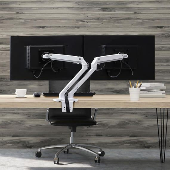 ERGOTRON Monitor Arm MXV Desk Dual Monitor Arm (white) Ergoworks