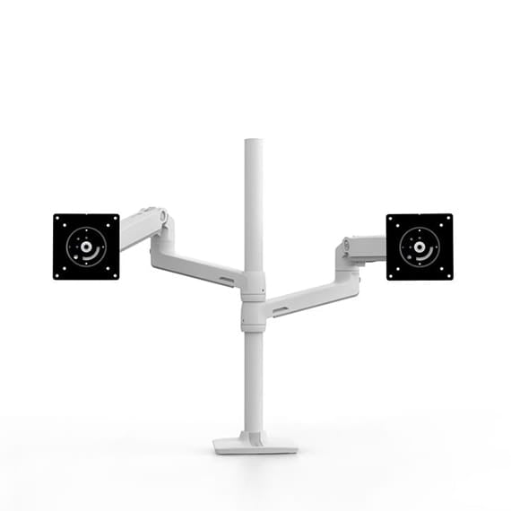 ERGOTRON Monitor Arm LX Dual Stacking Monitor Arm, Tall Pole (white) Ergoworks