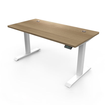 Ergoworks Electric Desk Cherry Cappuccino (MFC067) (+$30) / White [Customizable] Signature Standing Desk, MFC Tabletop (White Frame Pre-Order) Ergoworks