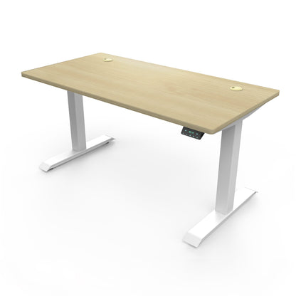 Ergoworks Electric Desk Maple (MFC325) (+$30) / White [Customizable] Signature Standing Desk, MFC Tabletop (White Frame Pre-Order) Ergoworks