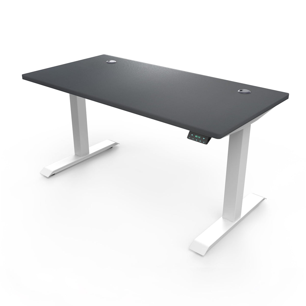 Ergoworks Electric Desk Dark Grey (MFC201) (+$30) / White [Customizable] Signature Standing Desk, MFC Tabletop (White Frame Pre-Order) Ergoworks