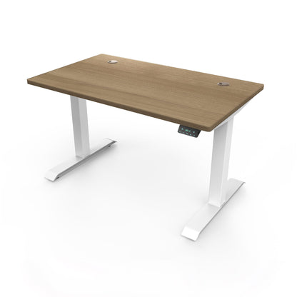 Ergoworks Electric Desk Cherry Cappuccino (MFC067) (+$30) / White [Customizable] Miniature Standing Desk, MFC Tabletop (White Frame Pre-Order) Ergoworks