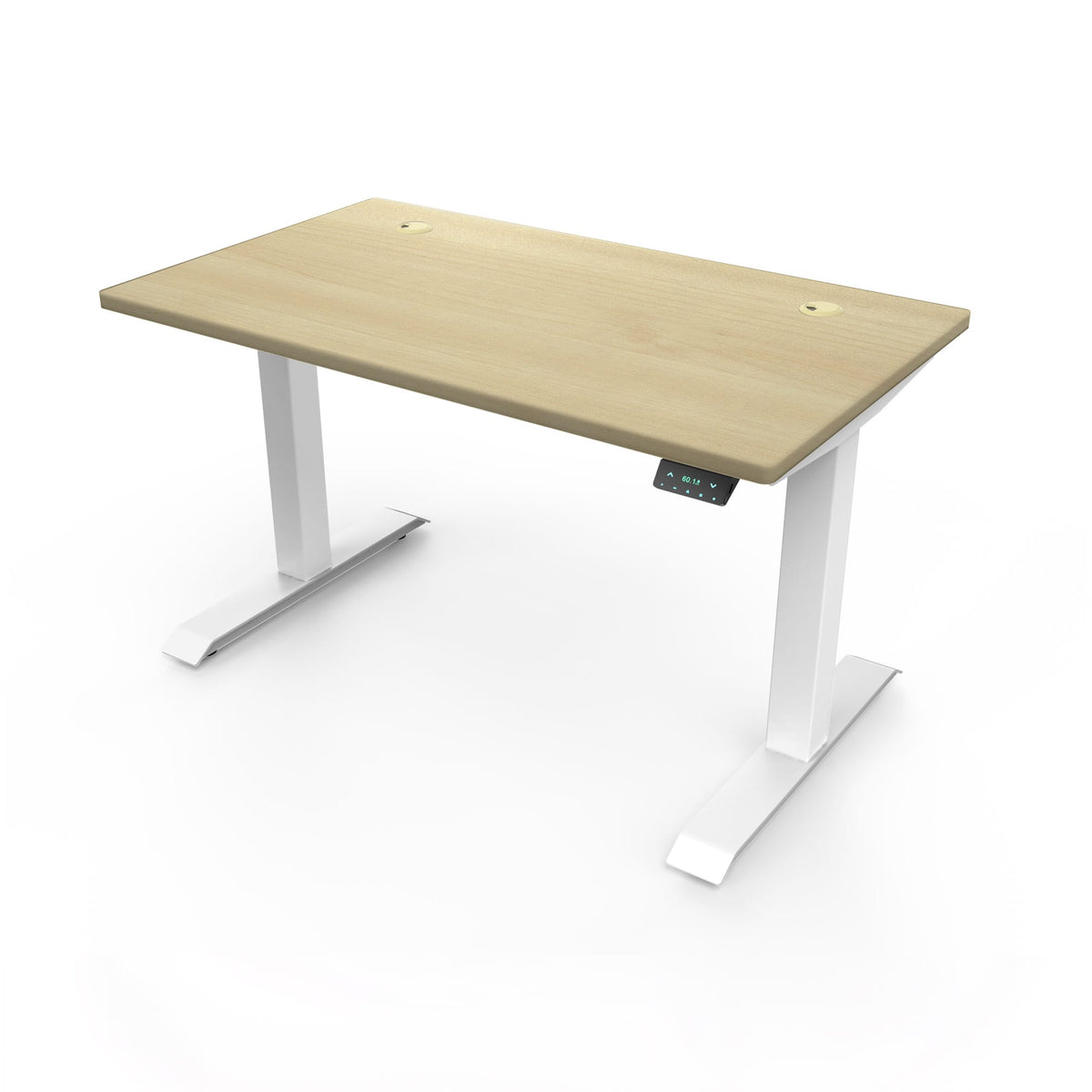 Ergoworks Electric Desk Maple (MFC325) (+$30) / White [Customizable] Miniature Standing Desk, MFC Tabletop (White Frame Pre-Order) Ergoworks