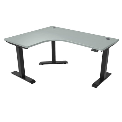 Ergoworks L-Shaped Electric Desk Grey (MFC203) (+$30) / Black / Left Turn [Customizable] L-Shaped Extended Standing Desk, MFC Tabletop Ergoworks