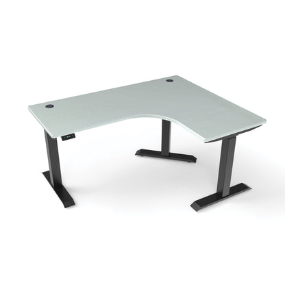 Ergoworks L-Shaped Electric Desk Grey (MFC203) (+$30) / Black / Right Turn [Customizable] L-Shaped Extended Standing Desk, MFC Tabletop Ergoworks