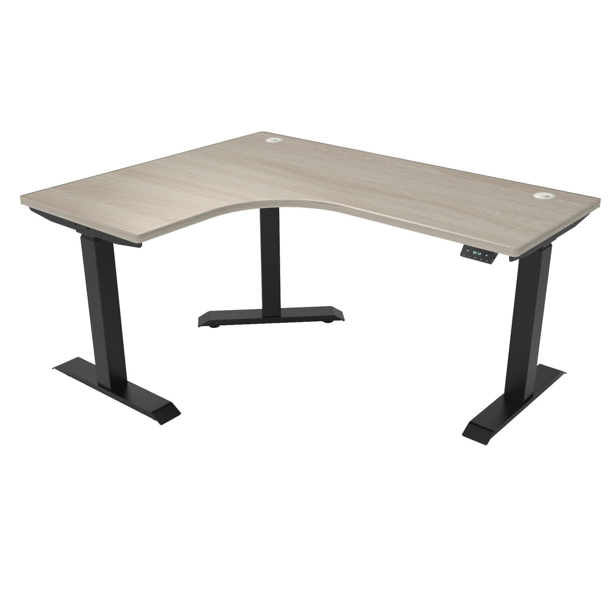 Ergoworks L-Shaped Electric Desk [Customizable] L-Shaped Extended Standing Desk, MFC Tabletop Ergoworks