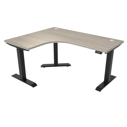 Ergoworks L-Shaped Electric Desk [Customizable] L-Shaped Extended Standing Desk, MFC Tabletop Ergoworks