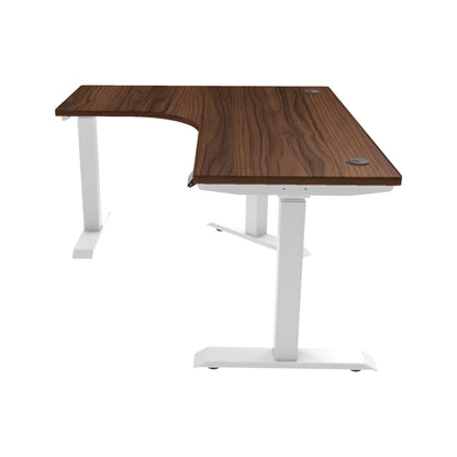 Ergoworks L-Shaped Electric Desk [Customizable] L-Shaped Extended Standing Desk, MFC Tabletop Ergoworks