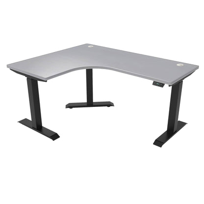 Ergoworks L-Shaped Electric Desk [Customizable] L-Shaped Extended Standing Desk, MFC Tabletop Ergoworks