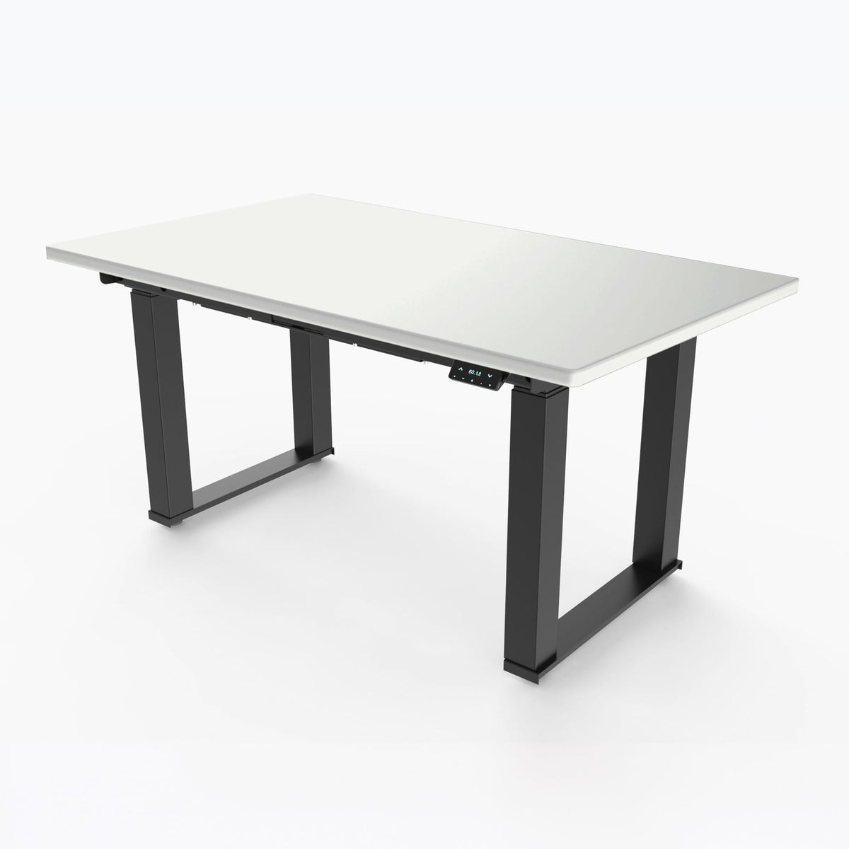 Ergoworks Meeting Room Electric Desk White (MFC101) / Black Majestic Standing Desk, MFC Tabletop Ergoworks