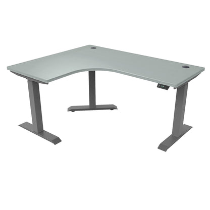Ergoworks L-Shaped Electric Desk Grey (MFC203) (+$30) / Grey / Left Turn [Customizable] L-Shaped Extended Standing Desk, MFC Tabletop Ergoworks