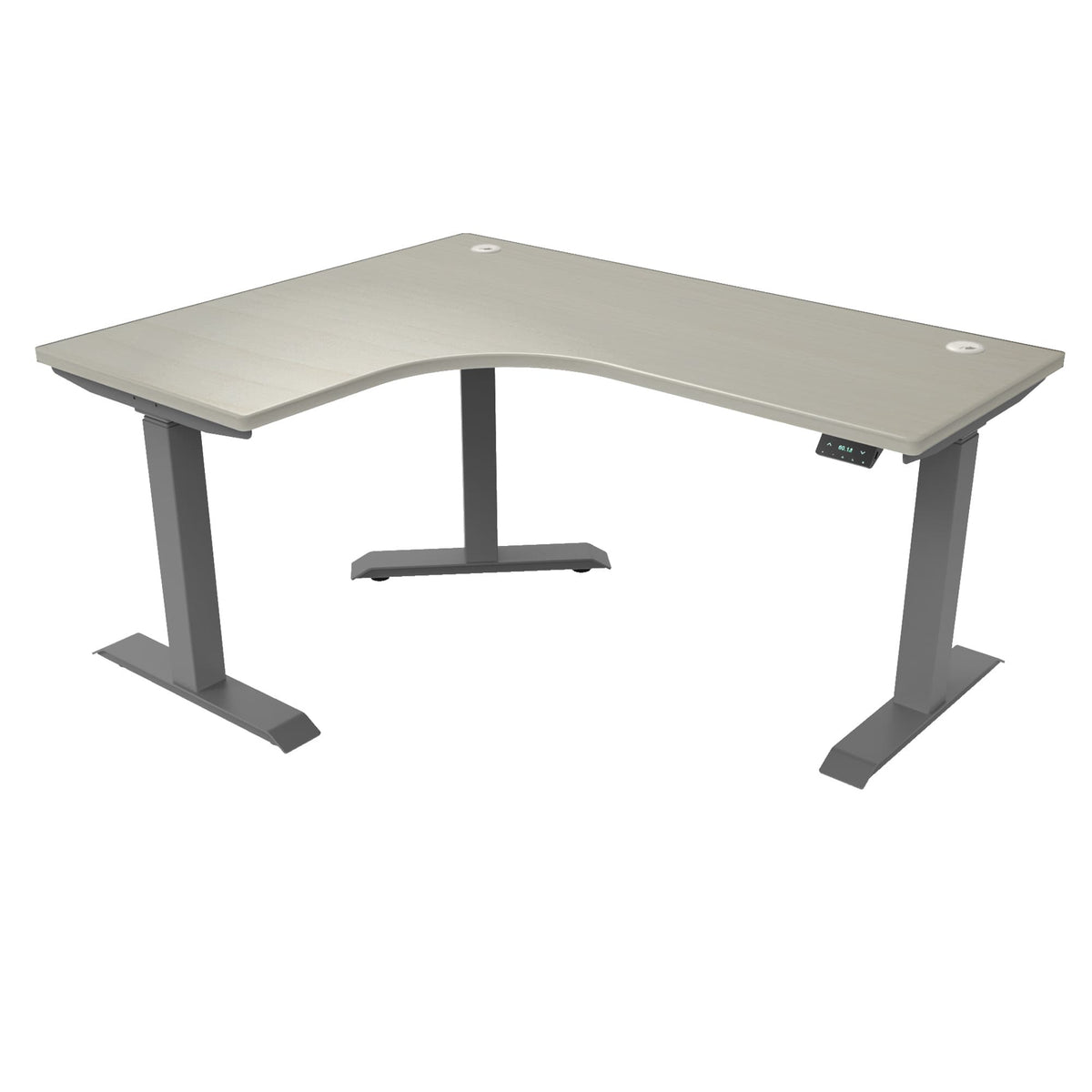 Ergoworks L-Shaped Electric Desk [Customizable] L-Shaped Extended Standing Desk, MFC Tabletop Ergoworks