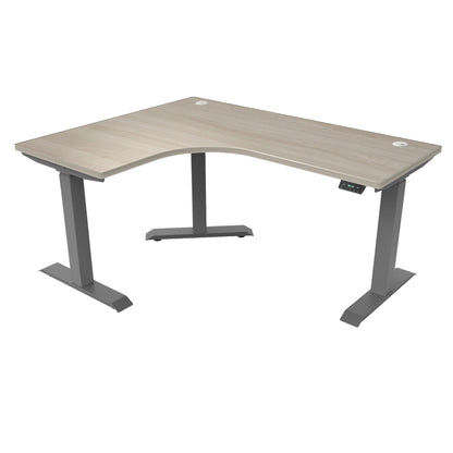 Ergoworks L-Shaped Electric Desk [Customizable] L-Shaped Extended Standing Desk, MFC Tabletop Ergoworks