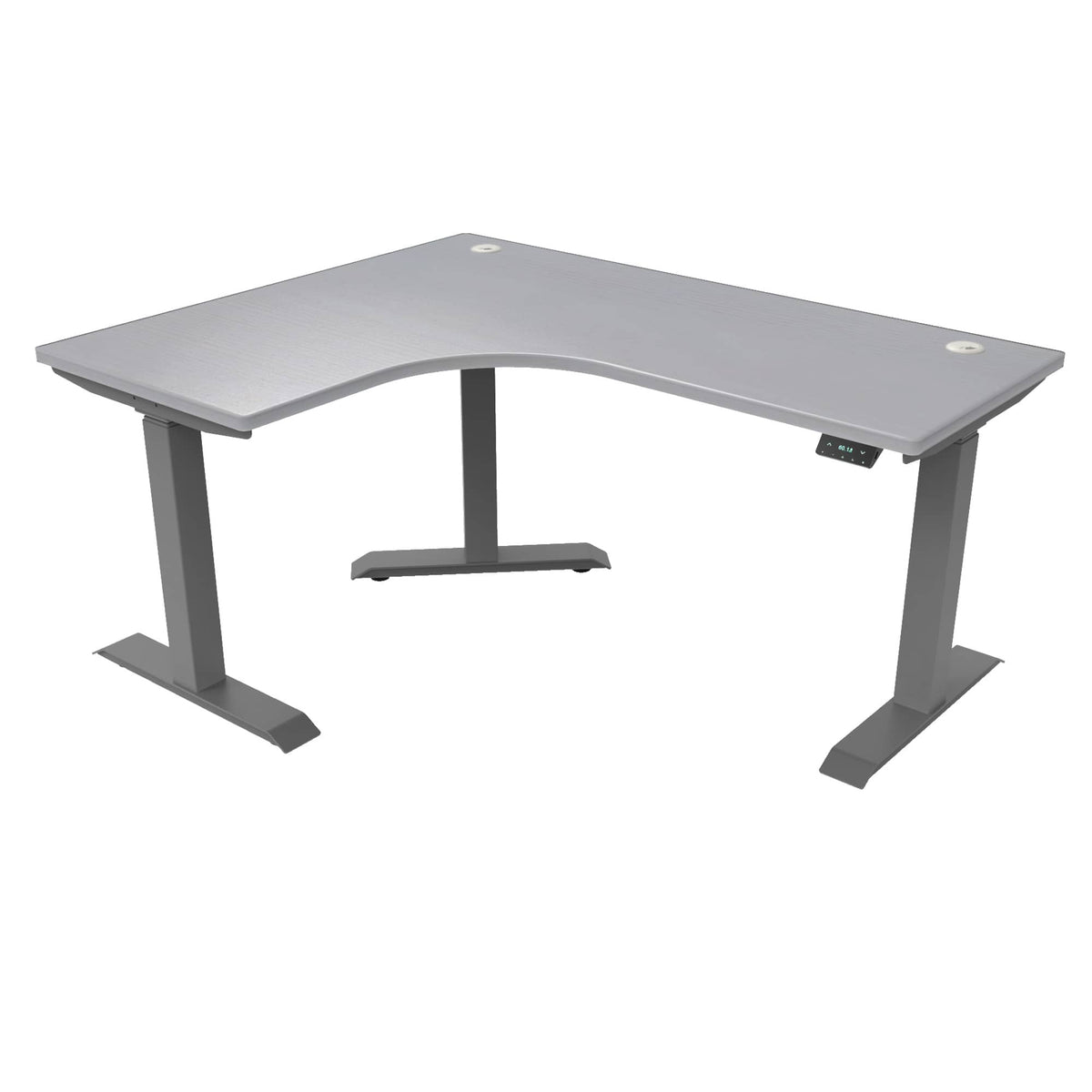Ergoworks L-Shaped Electric Desk [Customizable] L-Shaped Extended Standing Desk, MFC Tabletop Ergoworks