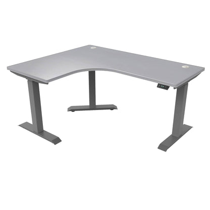 Ergoworks L-Shaped Electric Desk [Customizable] L-Shaped Extended Standing Desk, MFC Tabletop Ergoworks