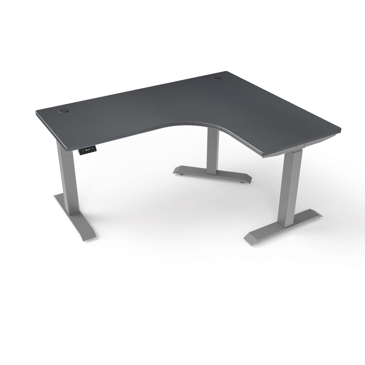 Ergoworks L-Shaped Electric Desk Dark Grey (MFC201) (+$30) / Grey / Right Turn [Customizable] L-Shaped Extended Standing Desk, MFC Tabletop Ergoworks