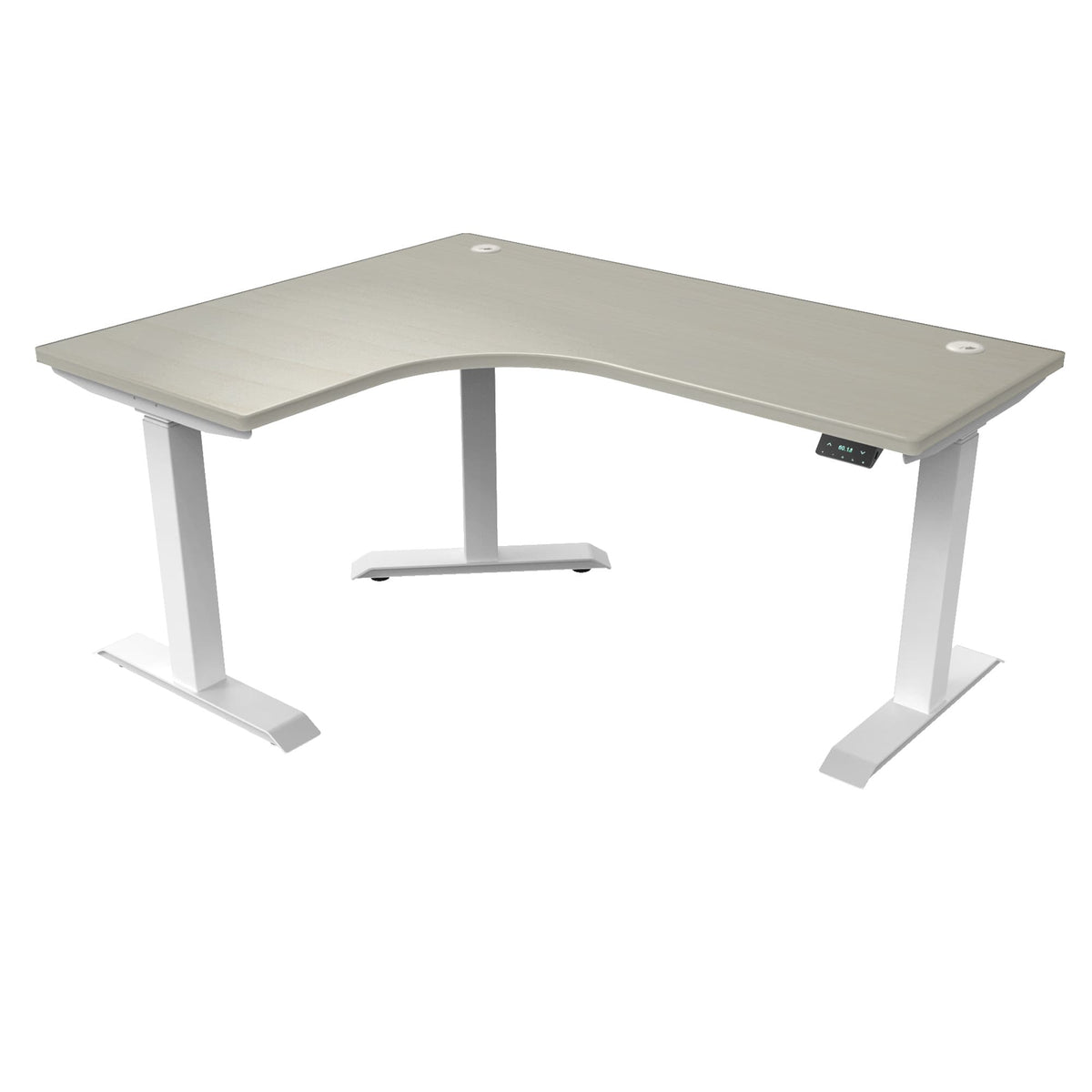 Ergoworks L-Shaped Electric Desk [Customizable] L-Shaped Extended Standing Desk, MFC Tabletop Ergoworks