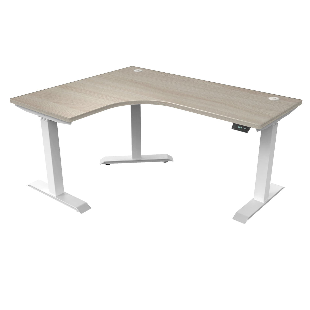 Ergoworks L-Shaped Electric Desk [Customizable] L-Shaped Extended Standing Desk, MFC Tabletop Ergoworks