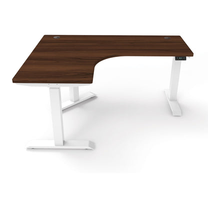 Ergoworks L-Shaped Electric Desk [Customizable] L-Shaped Extended Standing Desk, MFC Tabletop Ergoworks
