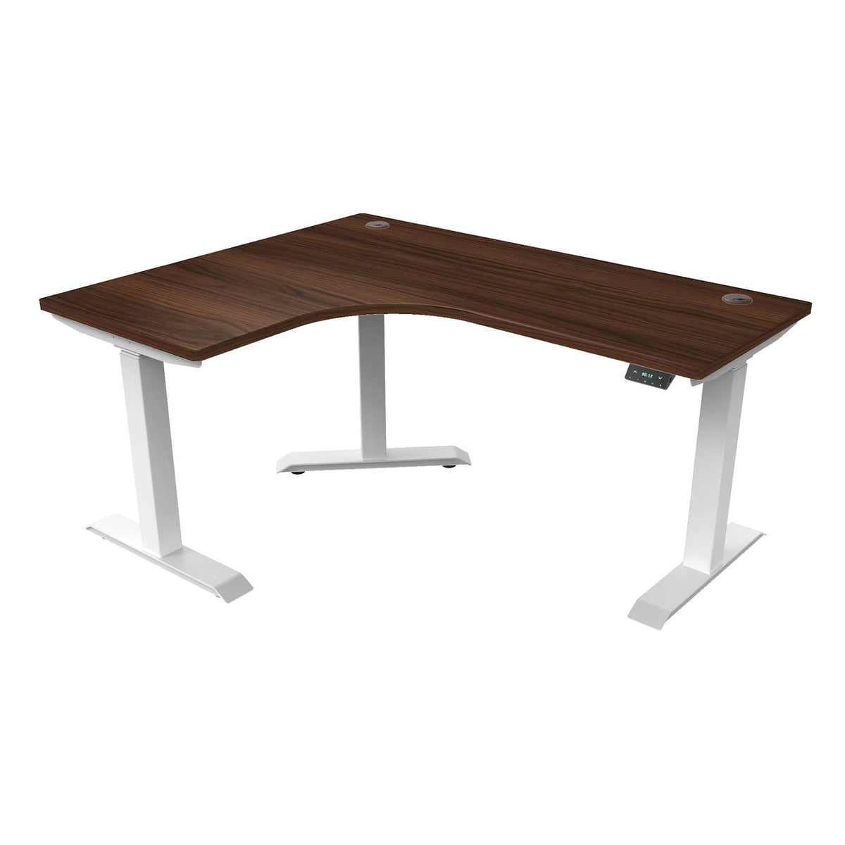 Ergoworks L-Shaped Electric Desk [Customizable] L-Shaped Extended Standing Desk, MFC Tabletop Ergoworks