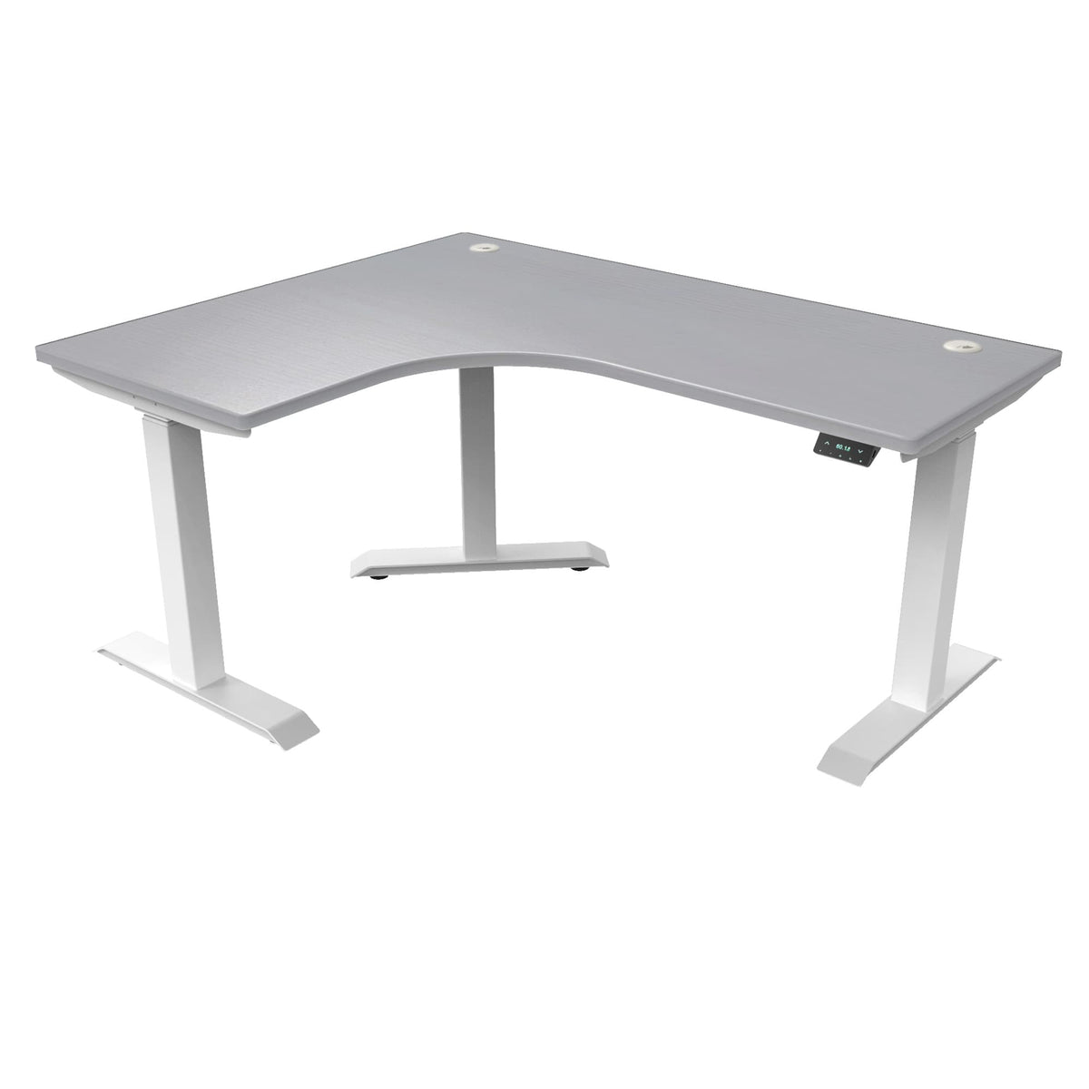 Ergoworks L-Shaped Electric Desk [Customizable] L-Shaped Extended Standing Desk, MFC Tabletop Ergoworks