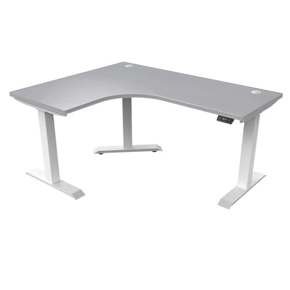 Ergoworks L-Shaped Electric Desk [Customizable] L-Shaped Extended Standing Desk, MFC Tabletop Ergoworks