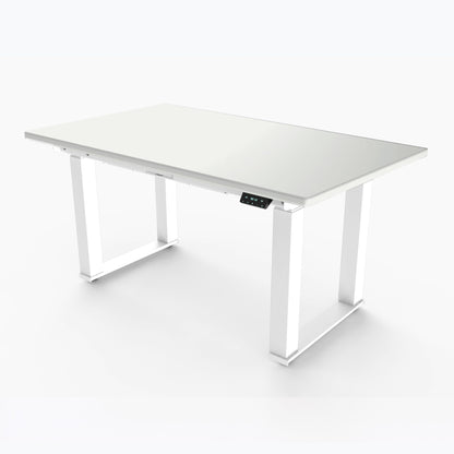 Ergoworks Meeting Room Electric Desk White (MFC101) / White Majestic Standing Desk, MFC Tabletop Ergoworks