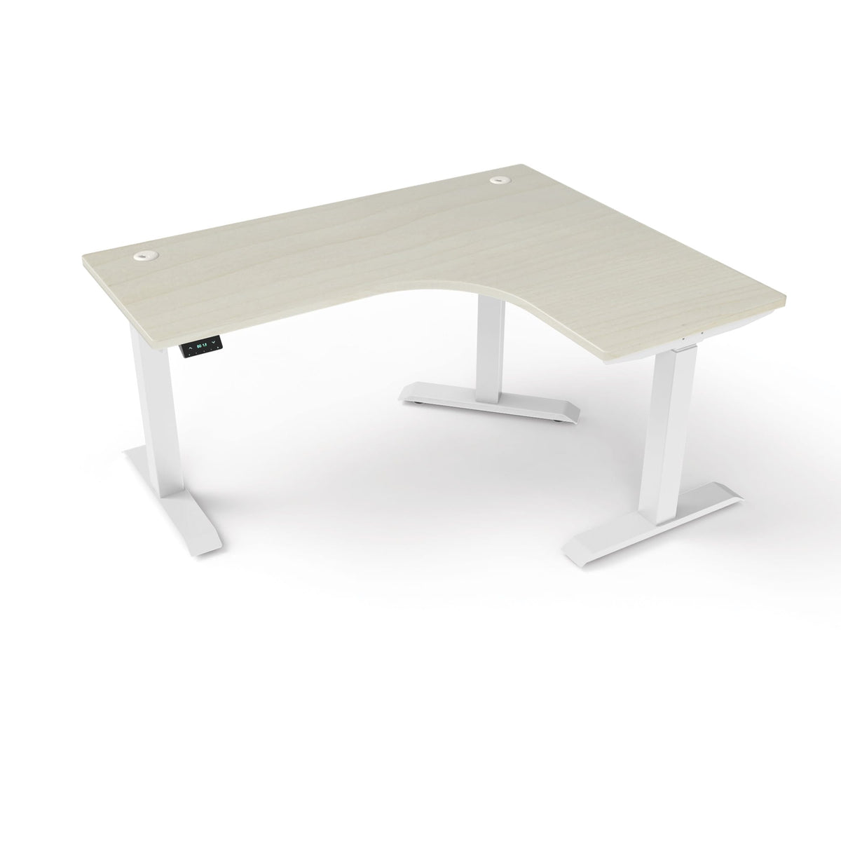 Ergoworks L-Shaped Electric Desk [Customizable] L-Shaped Extended Standing Desk, MFC Tabletop Ergoworks
