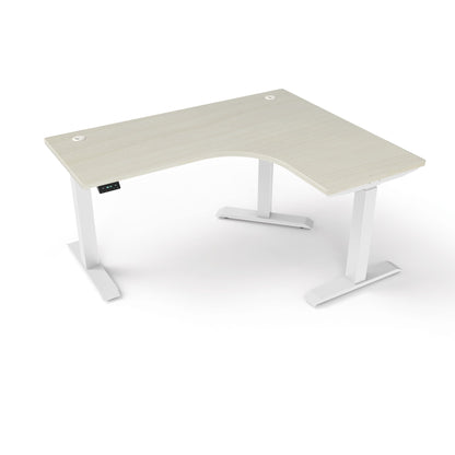 Ergoworks L-Shaped Electric Desk [Customizable] L-Shaped Extended Standing Desk, MFC Tabletop Ergoworks