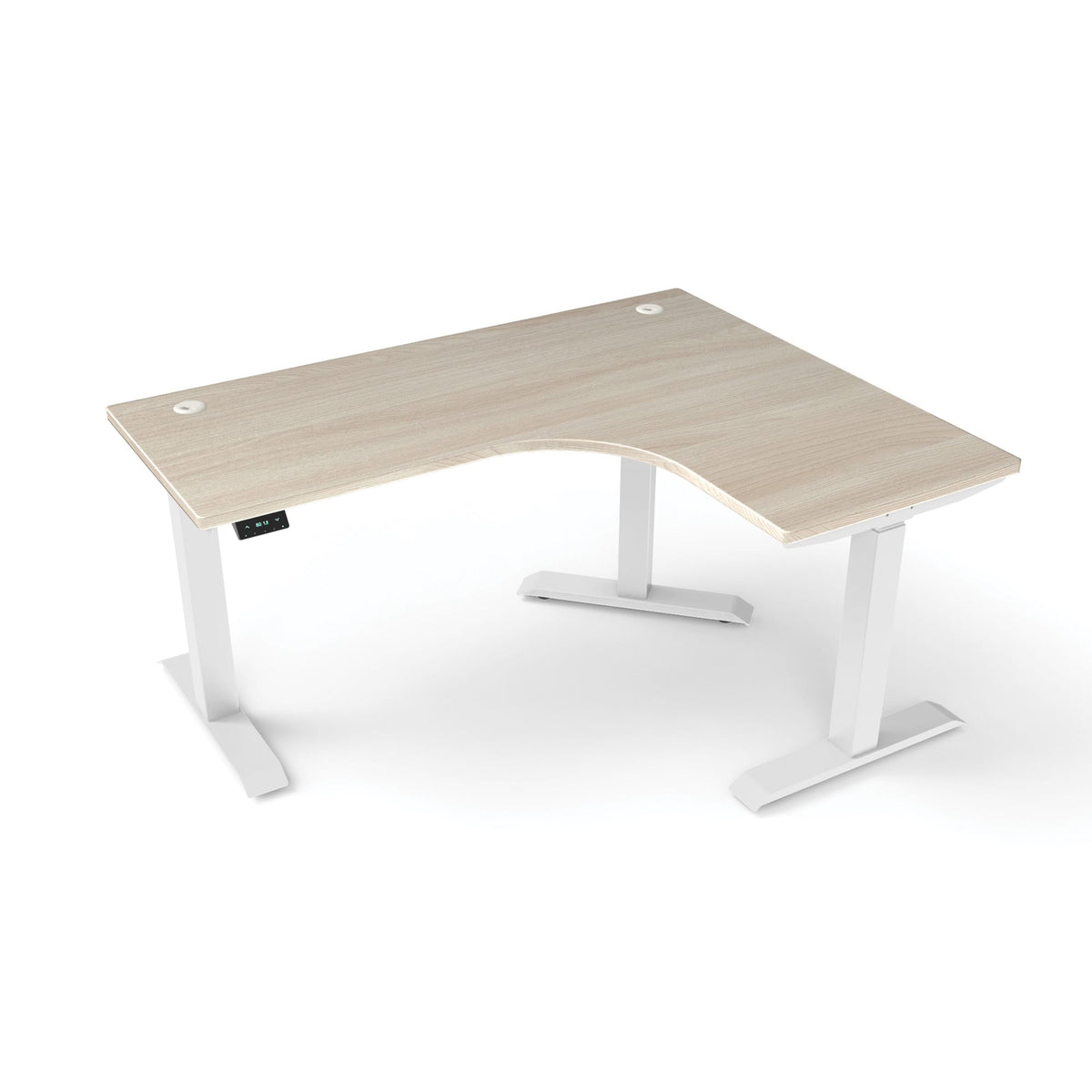 Ergoworks L-Shaped Electric Desk [Customizable] L-Shaped Extended Standing Desk, MFC Tabletop Ergoworks
