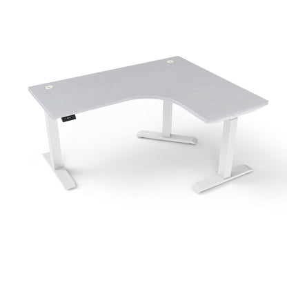 Ergoworks L-Shaped Electric Desk [Customizable] L-Shaped Extended Standing Desk, MFC Tabletop Ergoworks